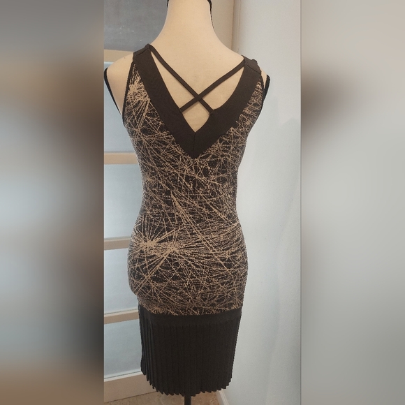 Gray and White Embellished Ruched Bodycon Midi Dress - Picture 8 of 11